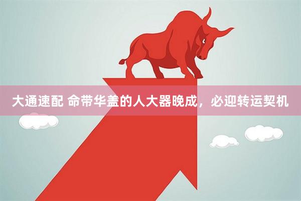 大通速配 命带华盖的人大器晚成，必迎转运契机